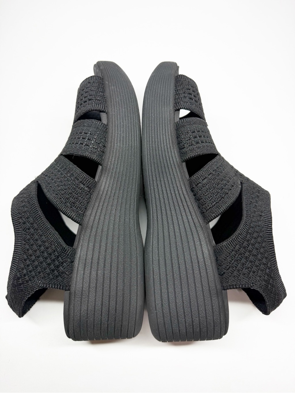 Sketchers Pier Lite Lux Memory Foam Strappy Wedge Sandals - Picture 6 of 9